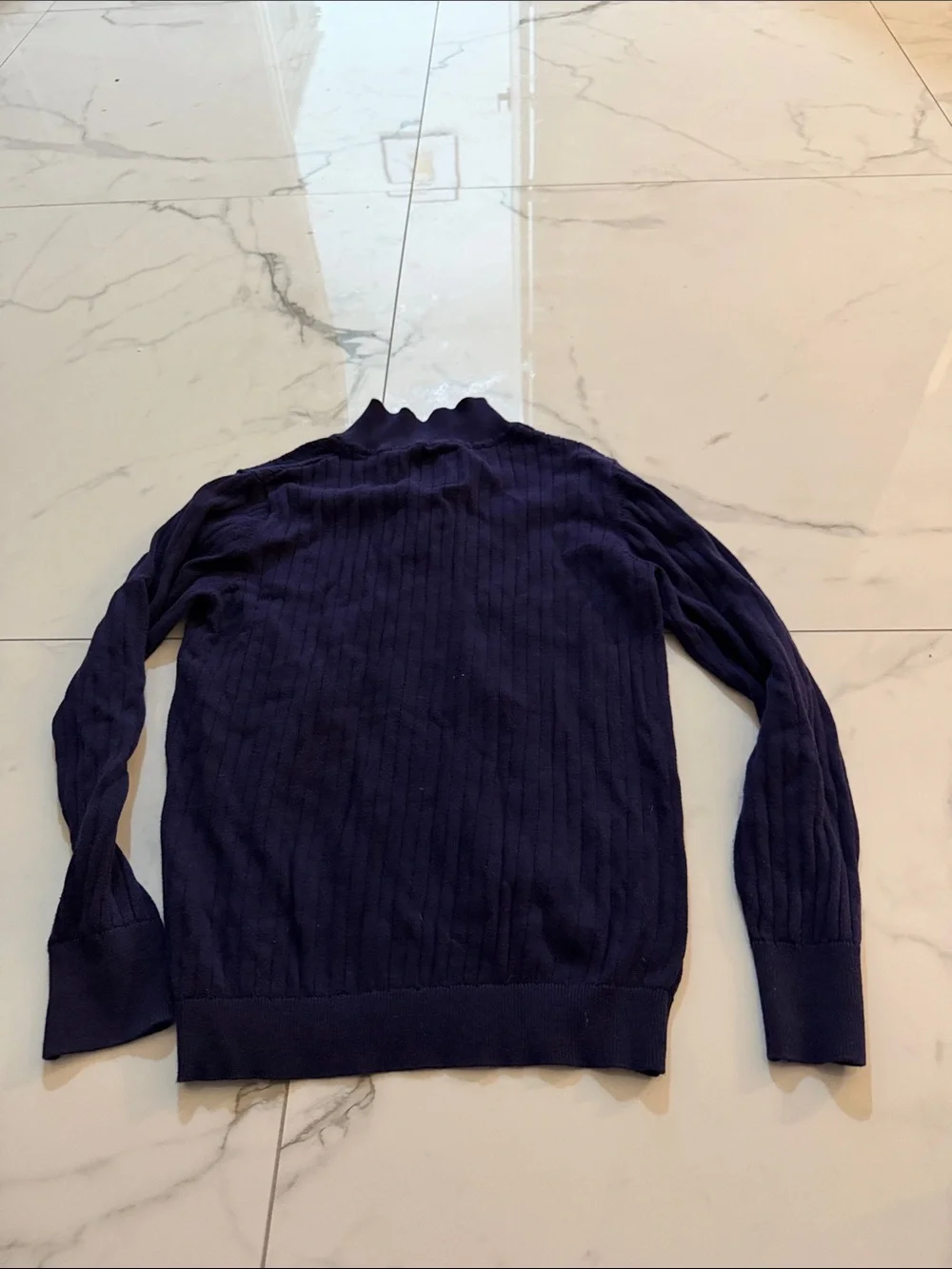 Polo by Ralph Lauren Navy Half-Zip Cable Knit Sweater size xl runs small @@@